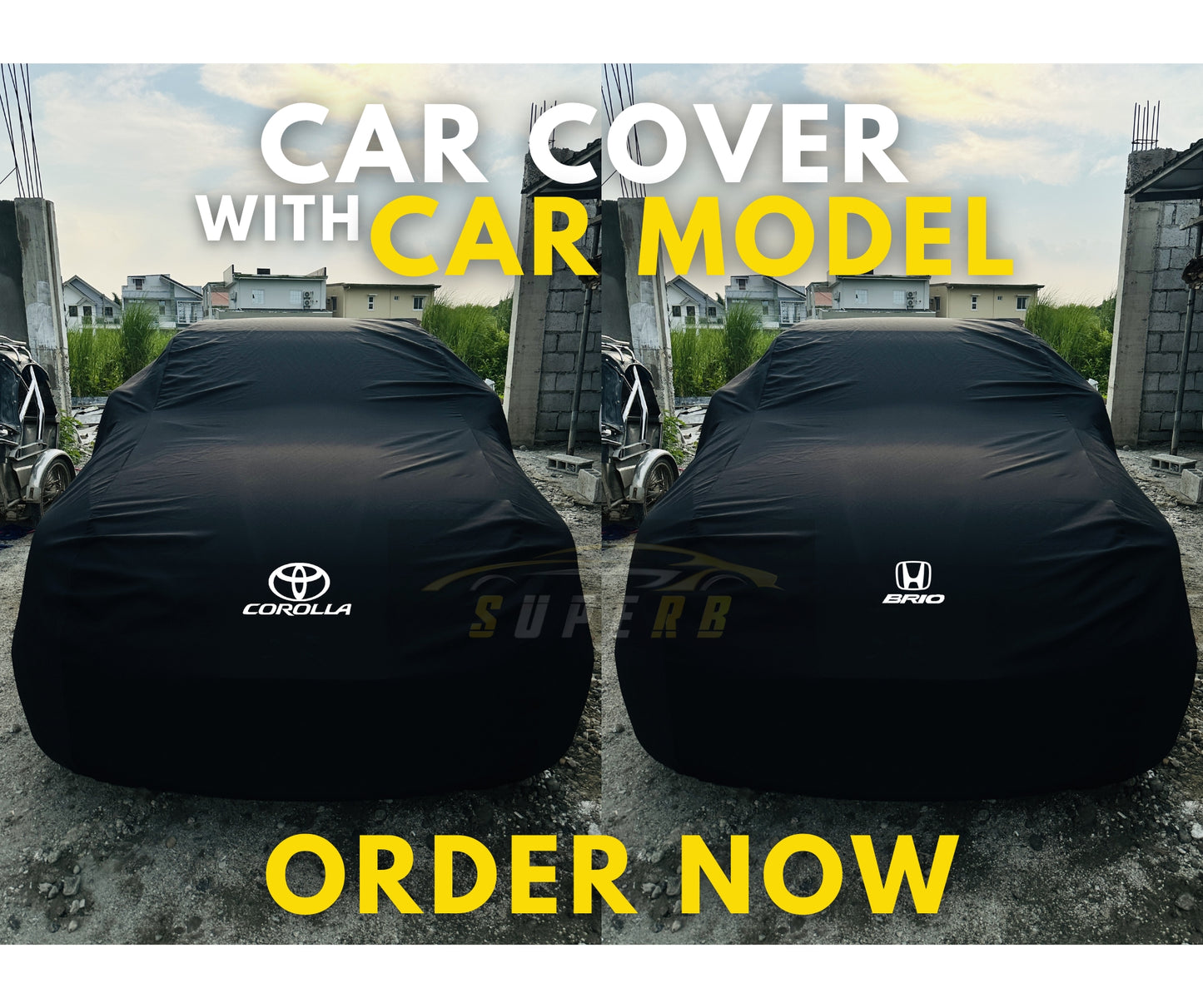 SUPERB CLASSIC CAR COVER with CAR MODELS