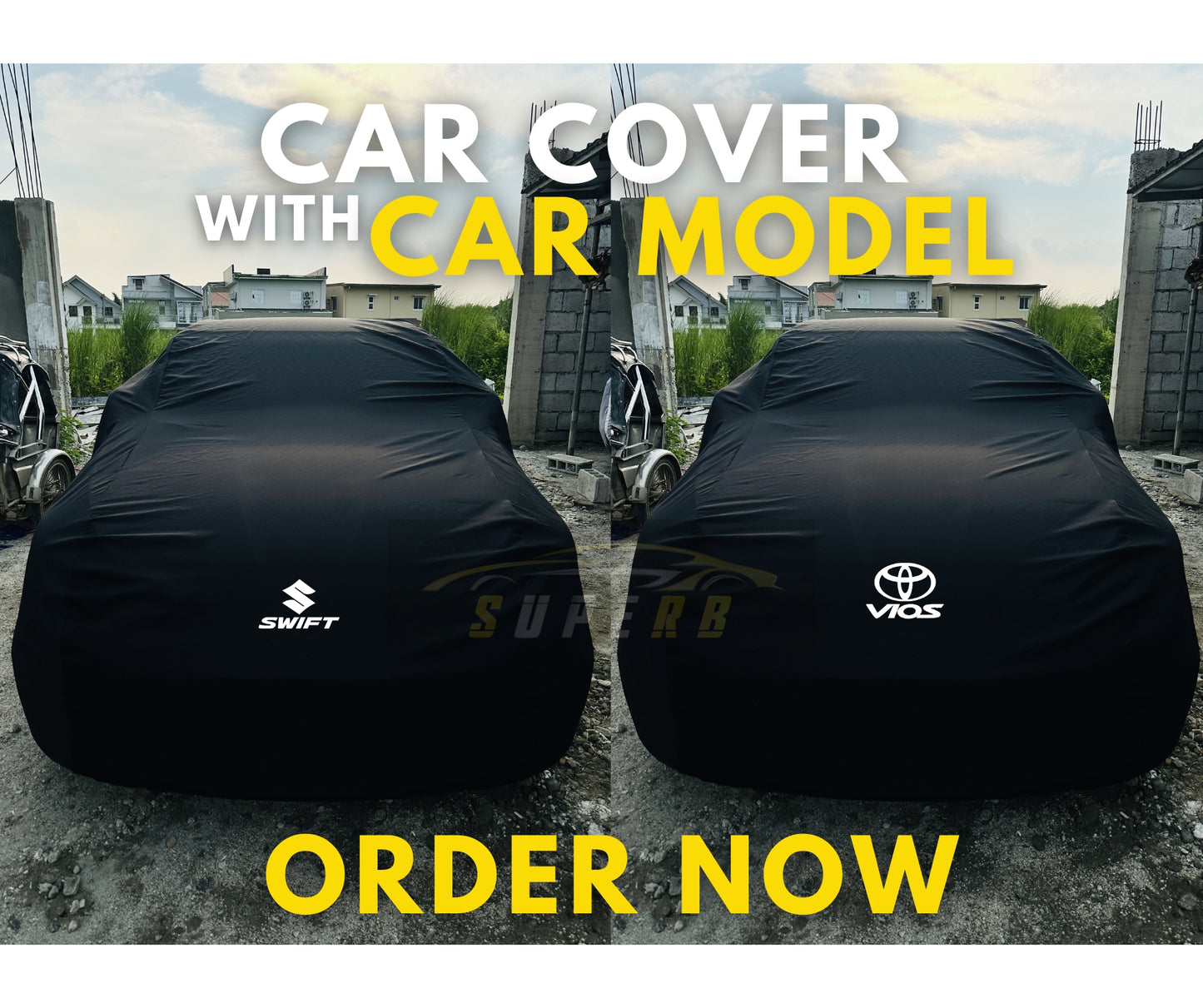SUPERB CLASSIC CAR COVER with CAR MODELS