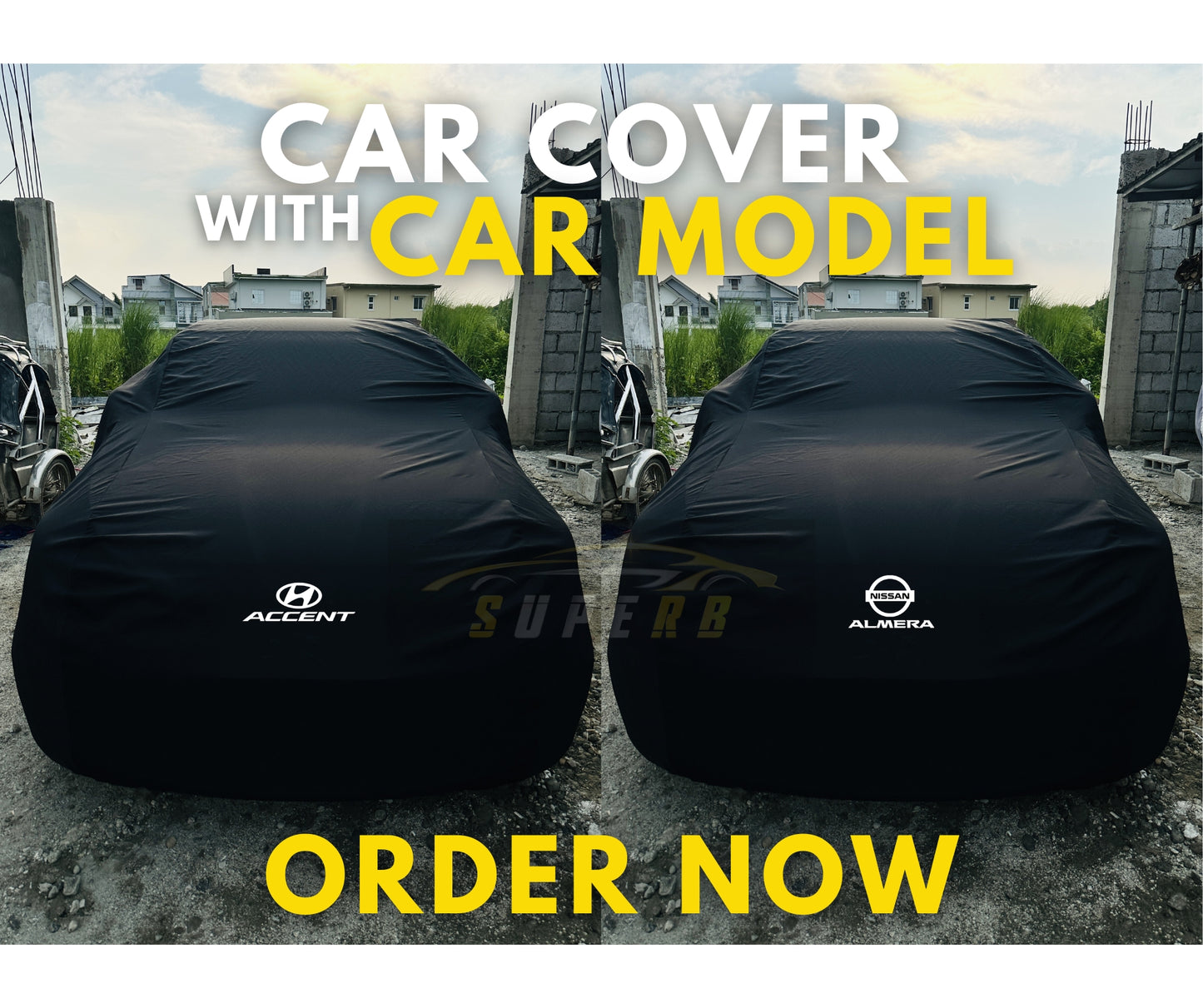 SUPERB CLASSIC CAR COVER with CAR MODELS