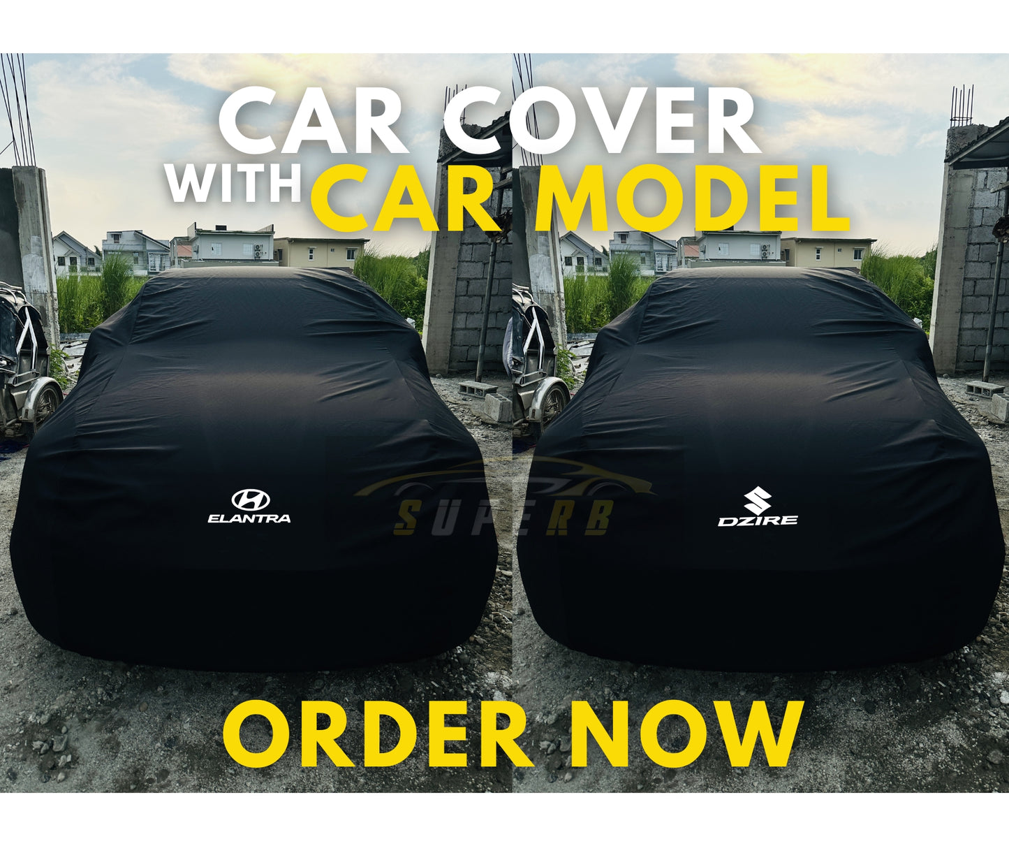 SUPERB CLASSIC CAR COVER with CAR MODELS