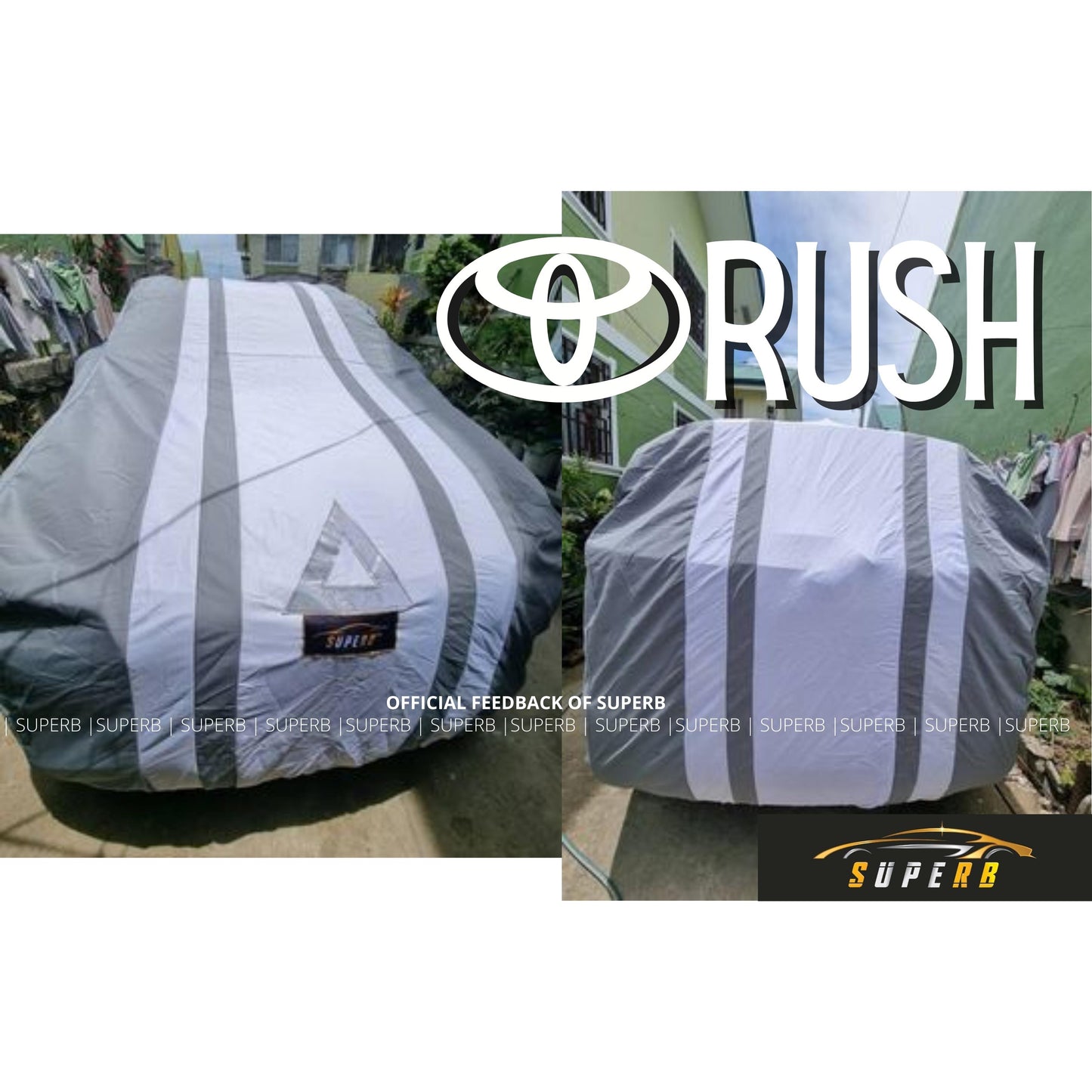 SUPERB Car Cover for Regular SUV (Innova/Rush/Xpander/CRV/EcoSport/Territory/Ertiga/Tucson/RAV4/XL7)